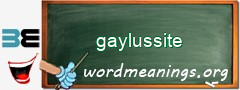 WordMeaning blackboard for gaylussite